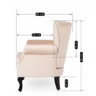 MALLO Bézs Bársony Fotel