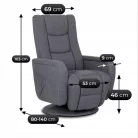 SPIKE 2 Forgómasszázsfotel Sötétszürke