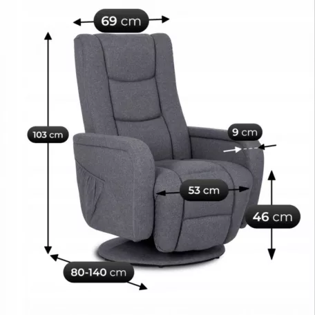 SPIKE 2 Forgómasszázsfotel Sötétszürke