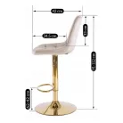 ARCOS bézs bársony szék