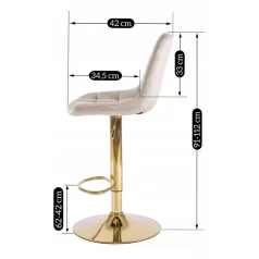 ARCOS bézs bársony szék