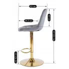 ARCOS szürke bársony szék