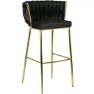 FLORES 2 fekete bársony szék