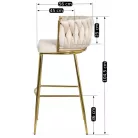 FLORES 2 krémszínű bársony szék