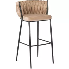 FLORES bézs bársony szék