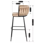 FLORES bézs bársony szék