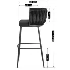 FLORES fekete bársony szék