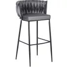 FLORES szürke bársony szék