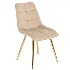 CARO krémszínű bársonyszék