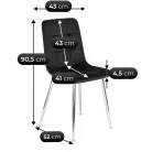 CESAR fekete bársony szék