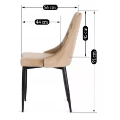 Parafa bézs bársony szék