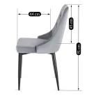 Parafa szék szürke bársony