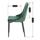 Parafa zöld bársony szék