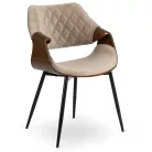 DAKOTA Bézs/Dió Bársony Fotel