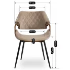 DAKOTA Bézs/Dió Bársony Fotel