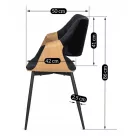 DAKOTA Szék Fekete/Arany Tölgy Bársony