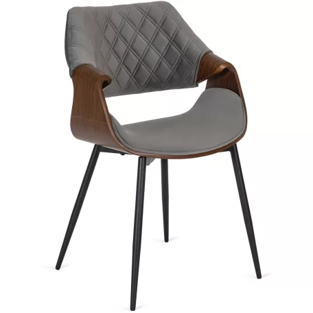 DAKOTA Szék Szürke/Diófa Bársony
