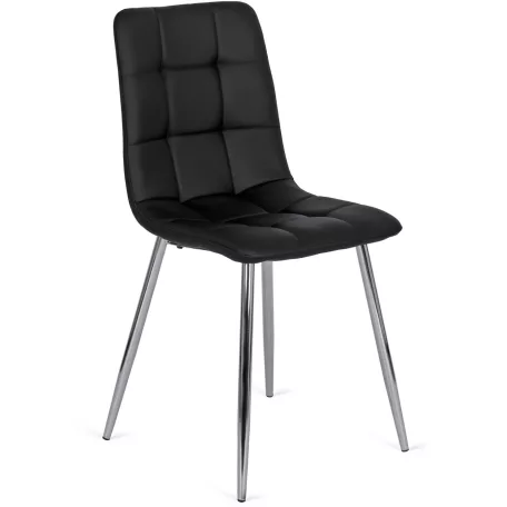 ENZO szék, fekete, műbőr