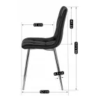 ENZO szék, fekete, műbőr