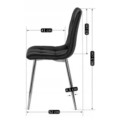 ENZO szék, fekete, műbőr
