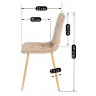 FREDY bézs bársony szék