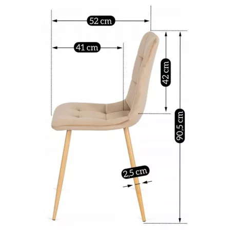 FREDY bézs bársony szék