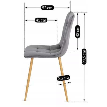 FREDY Szürke Bársony Fotel