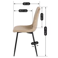 IBIS bézs bársony szék