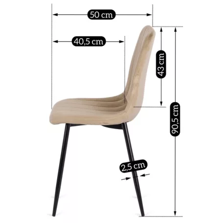 IBIS bézs bársony szék