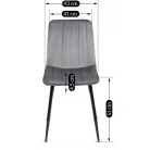 IBIS szürke bársony szék