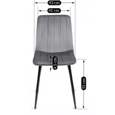 IBIS szürke bársony szék