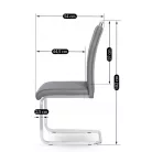 LOCA szék, szürke, öko bőr