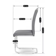 LOCA szék, szürke, öko bőr