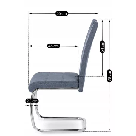 LOPEZ szék sötétszürke