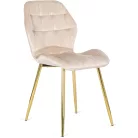 LUCKY krémszínű bársonyfotel