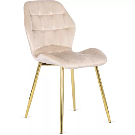 LUCKY krémszínű bársonyfotel