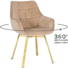 MIA bézs bársony forgószék