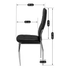 MOLLY Szék Fekete Ekobőr