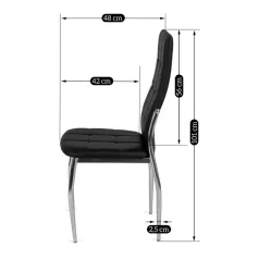 MOLLY Szék Fekete Ekobőr