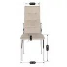 MOLLY bézs bársony szék