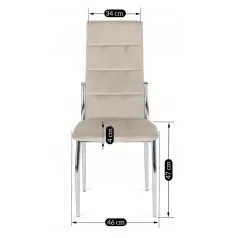 MOLLY bézs bársony szék