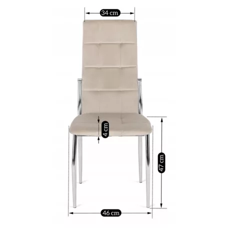 MOLLY bézs bársony szék