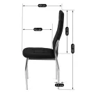 MOLLY fekete bársony szék