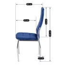 MOLLY sötétkék bársonyfotel