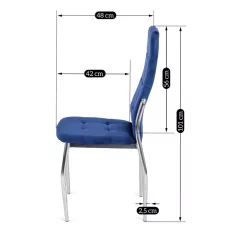 MOLLY sötétkék bársonyfotel