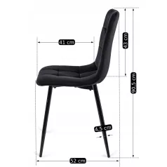 PERU fekete bársony szék