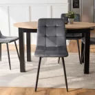 PERU szürke bársonyfotel