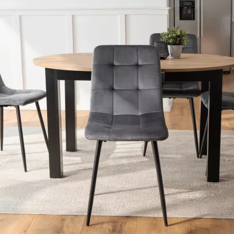 PERU szürke bársonyfotel