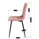 PERU Rózsaszín Bársony Fotel