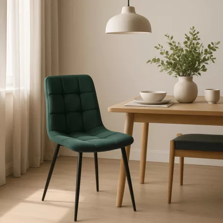 PERU zöld bársony szék